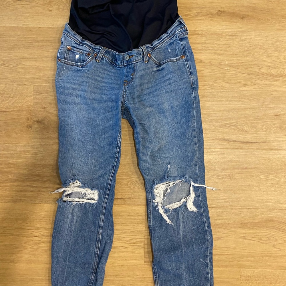 Women's Blue Distressed Jeans
